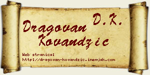 Dragovan Kovandžić vizit kartica
